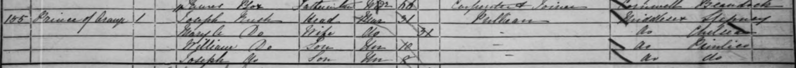1861 census, Prince of Orange, Rotherhithe