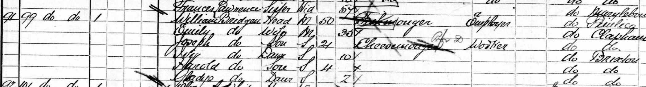 1901 census, 99 Geneva Road