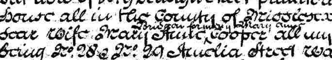 Will correction, "Bridgen formerly"